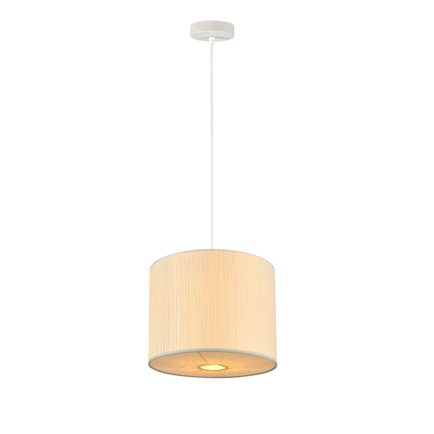 Ingrid Pendant Light - Small 25x25x170 cm, White Paper & Fabric, E27 - SuperSaverAU - view 1