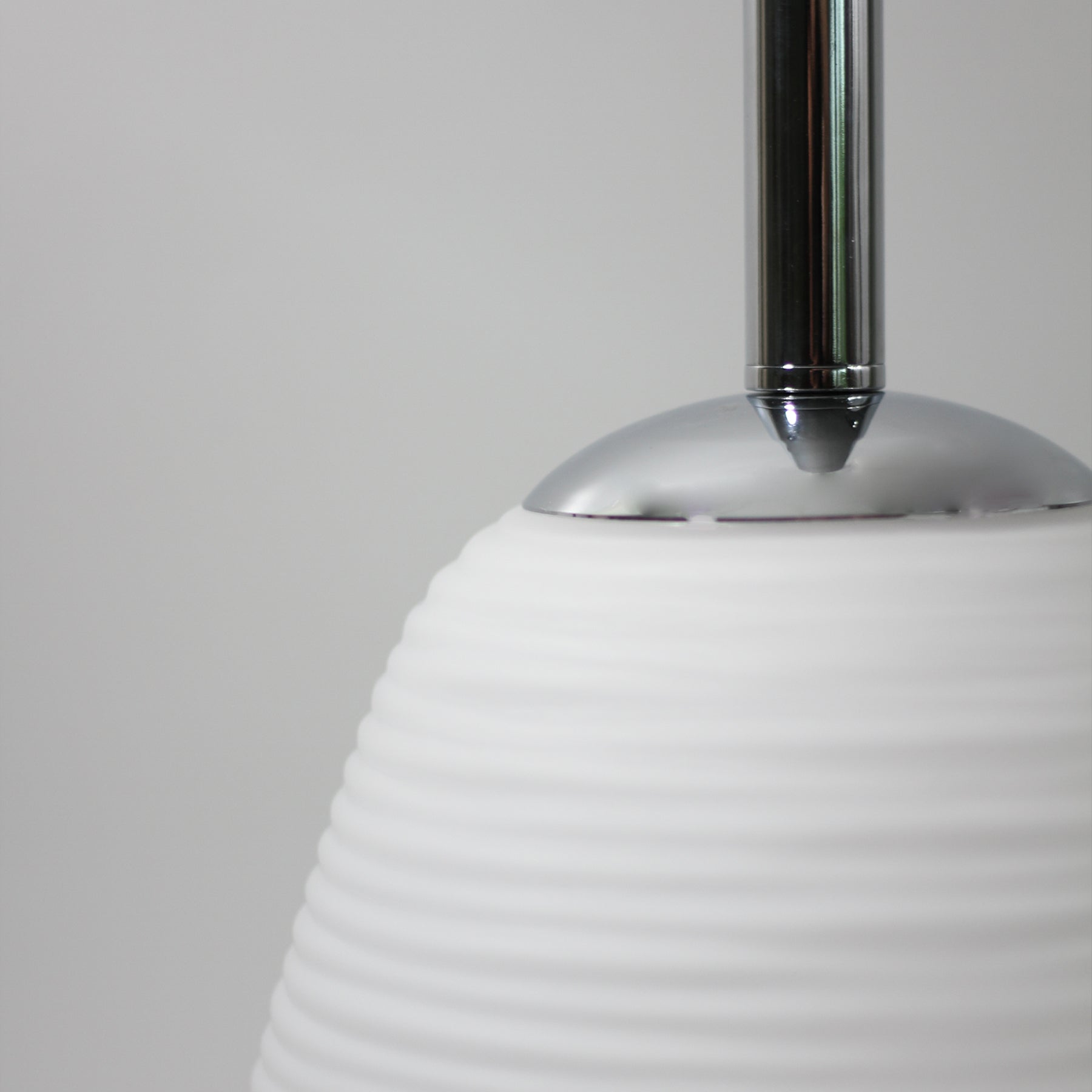Briella Glass Pendant Light - Chrome & Opal, H 170cm x L 23cm x W 23cm - SuperSaverAU - view 2