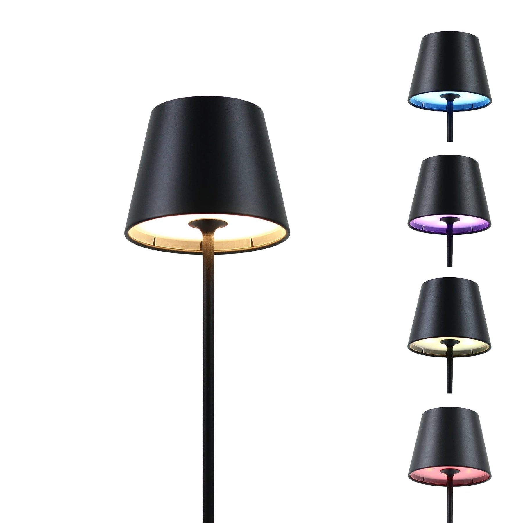 Lexi Lighting Enoki Portable RGB Table Lamp with Touch Dimmer - Black