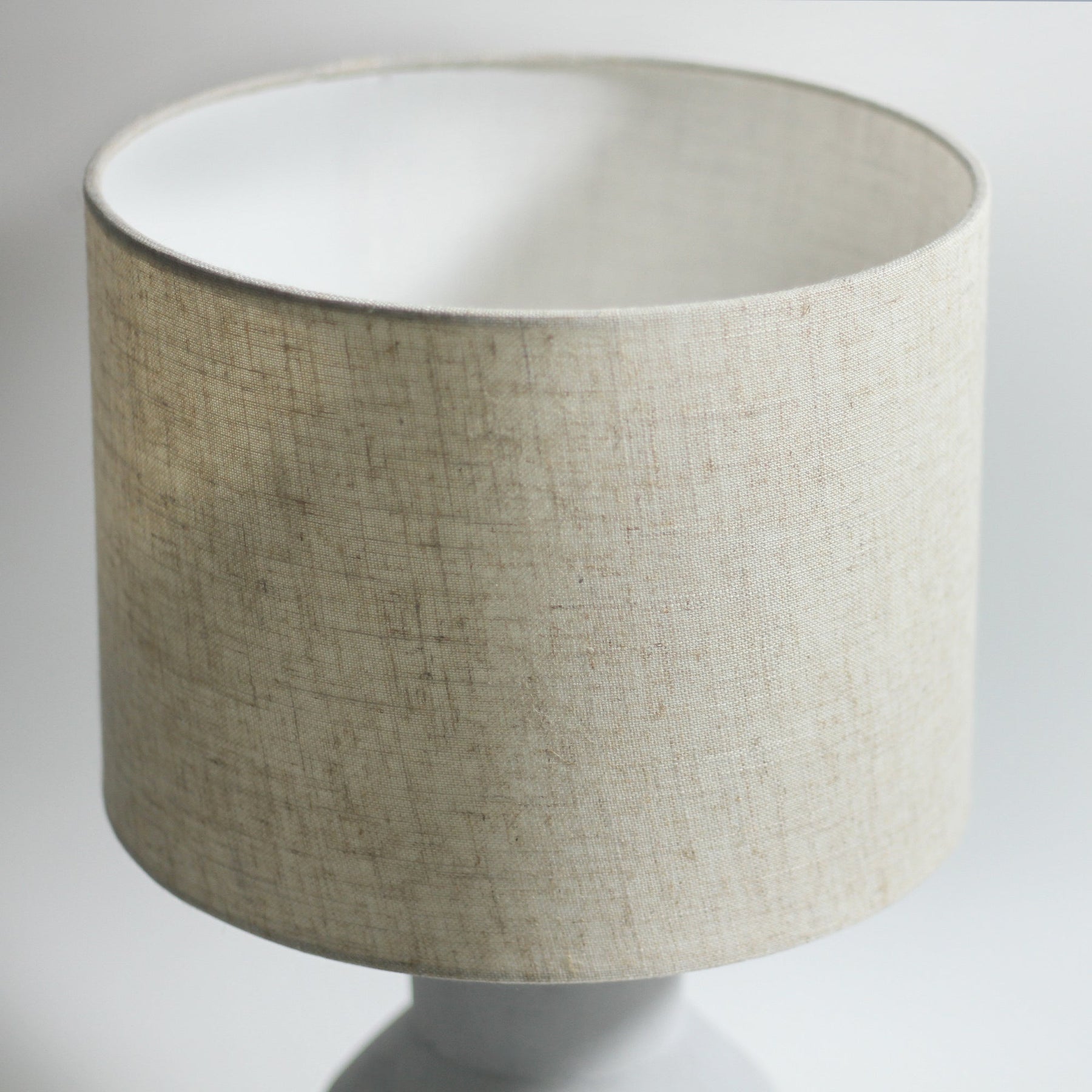 Sophie Table Lamp - Industrial Concrete Base, Drum Shade, 41H x 25W x 25D cm - SuperSaverAU - view 3