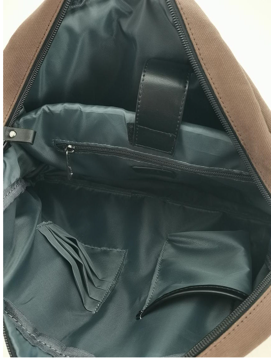 FIB Byron Brown Canvas Laptop Messenger Bag 13 Inch
