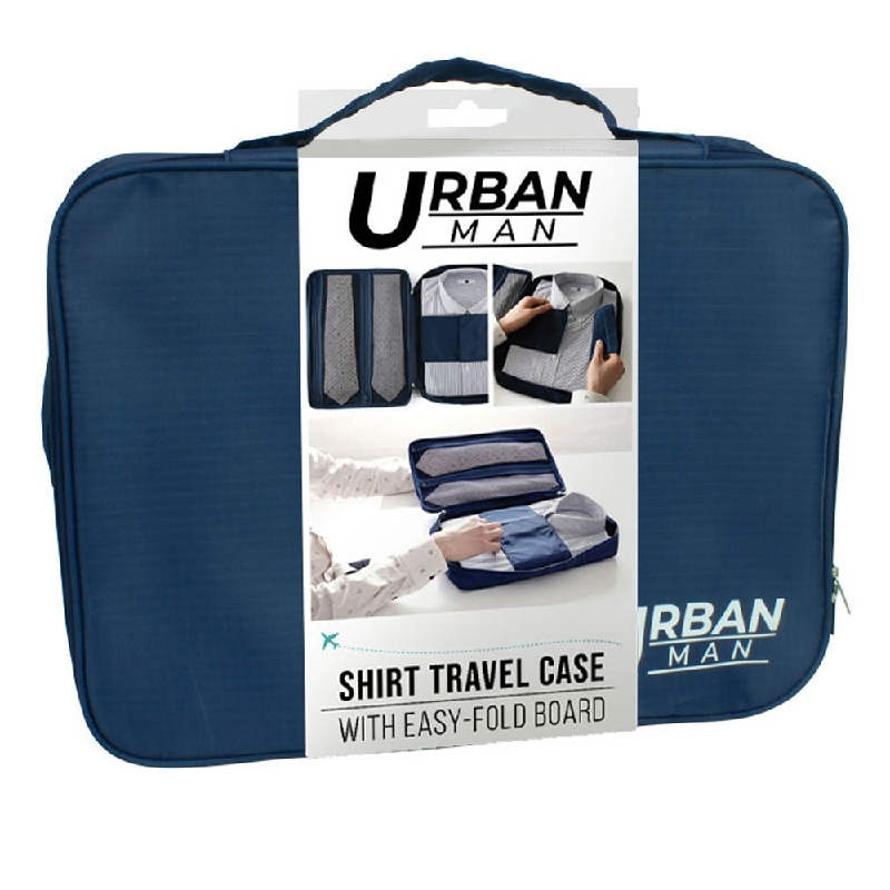 Premium Urban Travel Shirt Organiser Case – Blue with Folding Board
