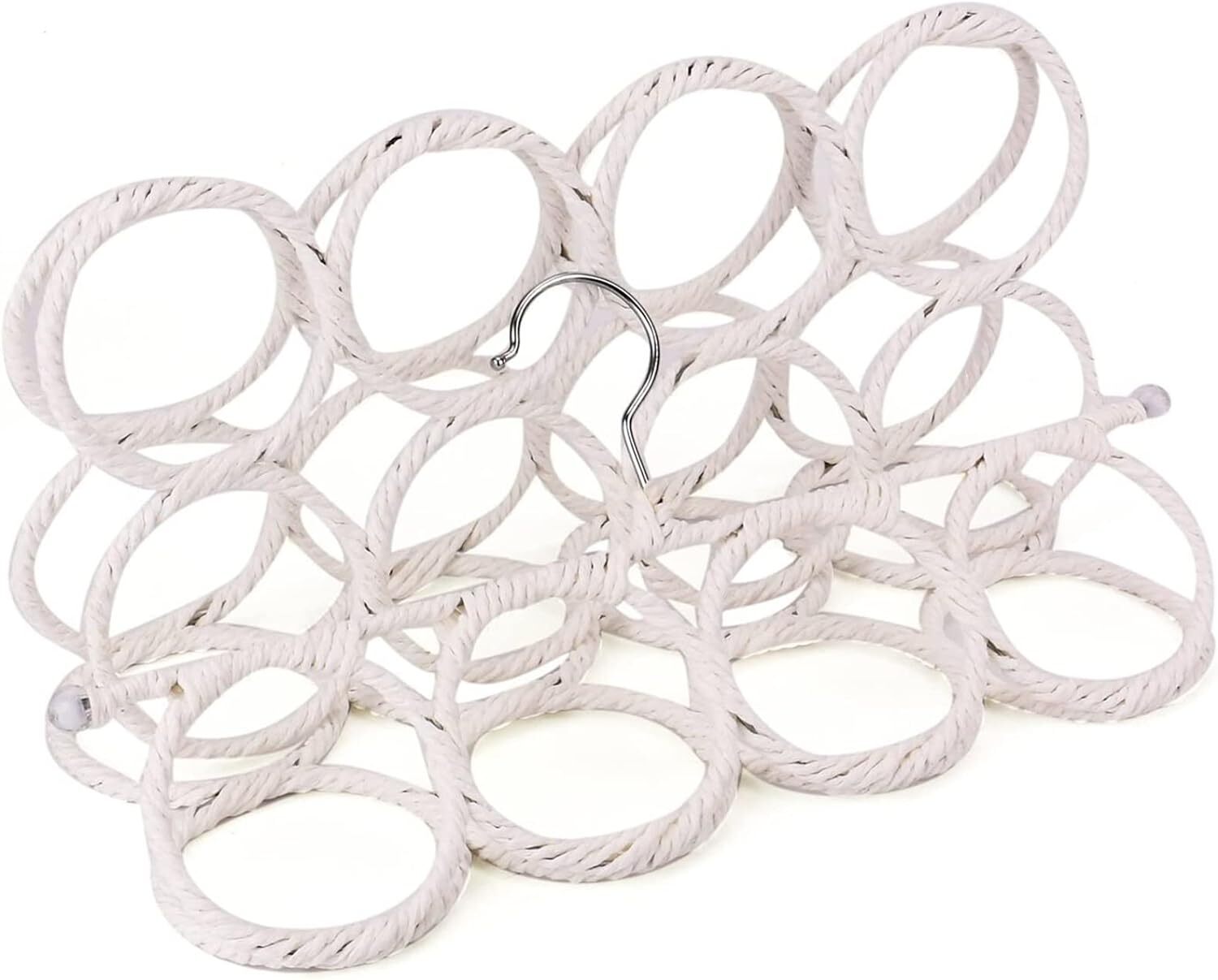 Premium 24 Hole Scarf Hanger Organisers with Swivel Hook - 2 Pack