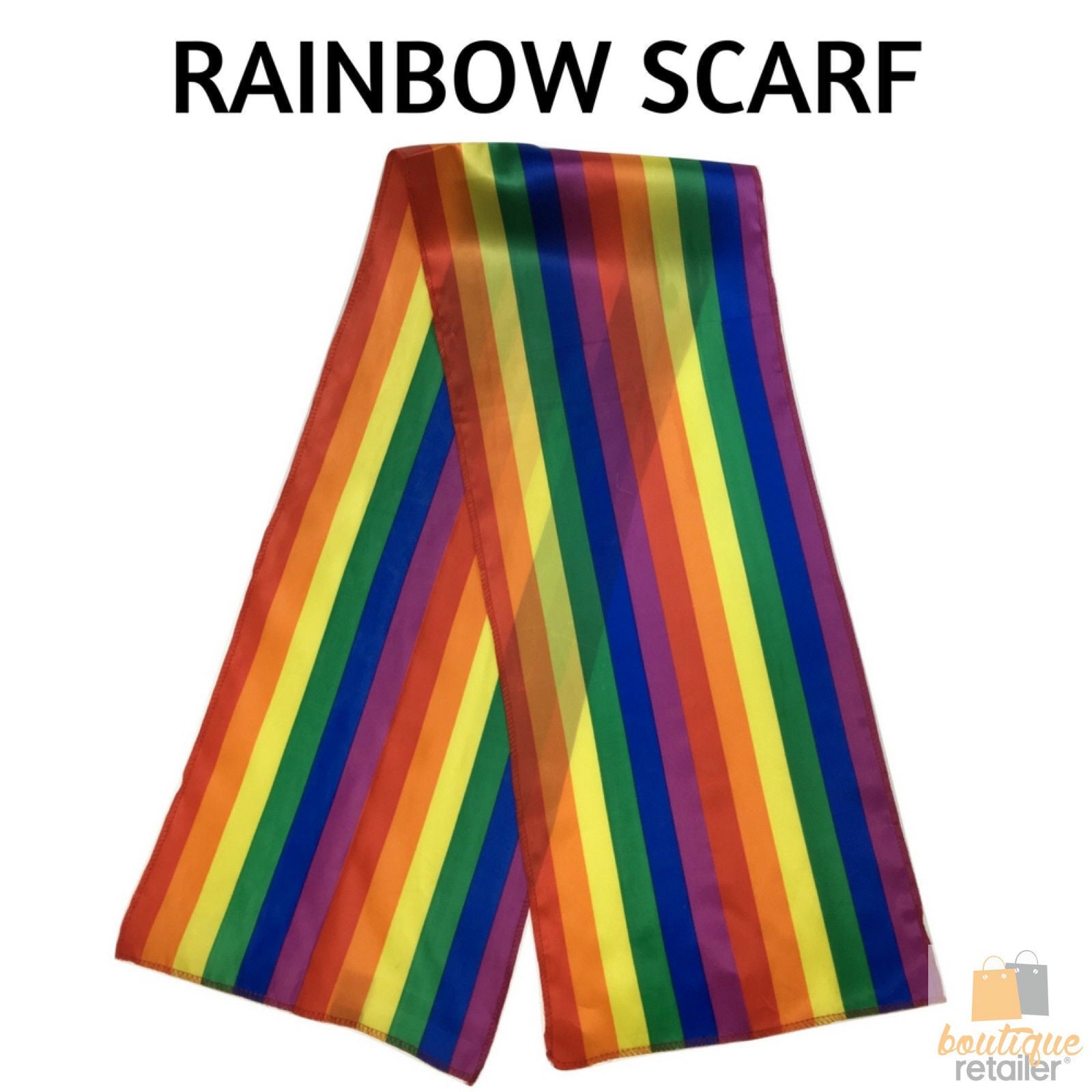 Premium Rainbow Pride Scarf Wrap for Parade & Holiday