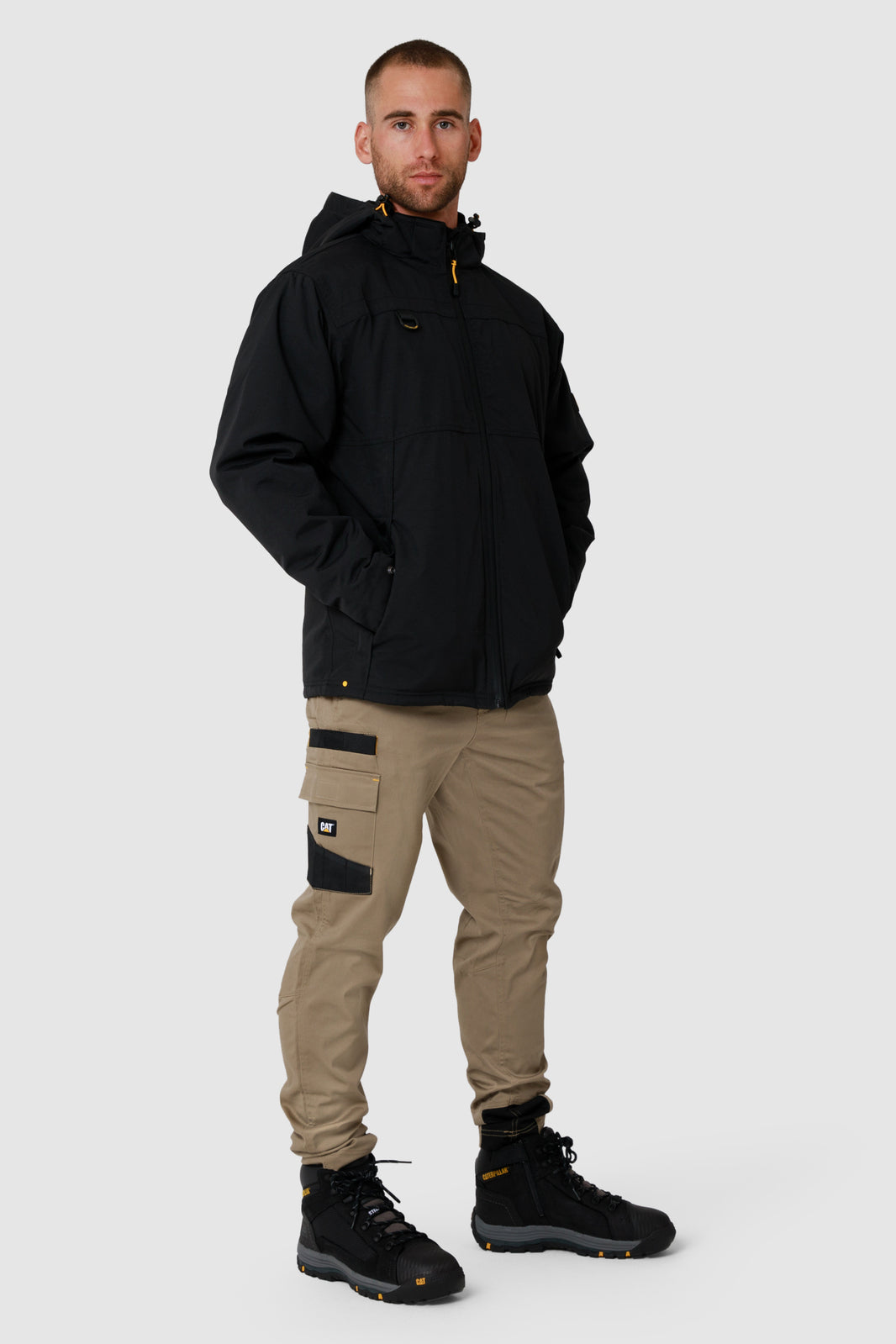 Caterpillar Chinook Waterproof Zip Hooded Jacket - Black - 3XL
