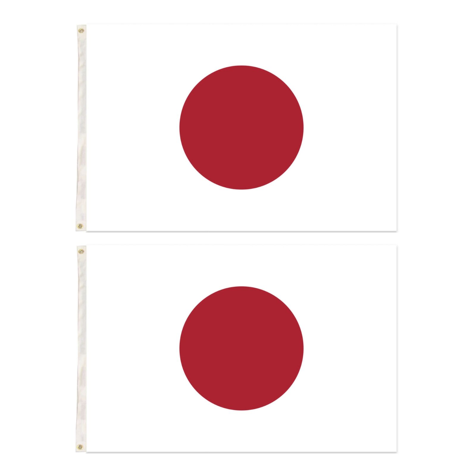 2x Japan Country Flag, Heavy Duty National Flag with Brass Eyelets - 150cm x 90cm - SuperSaverAU - view 3