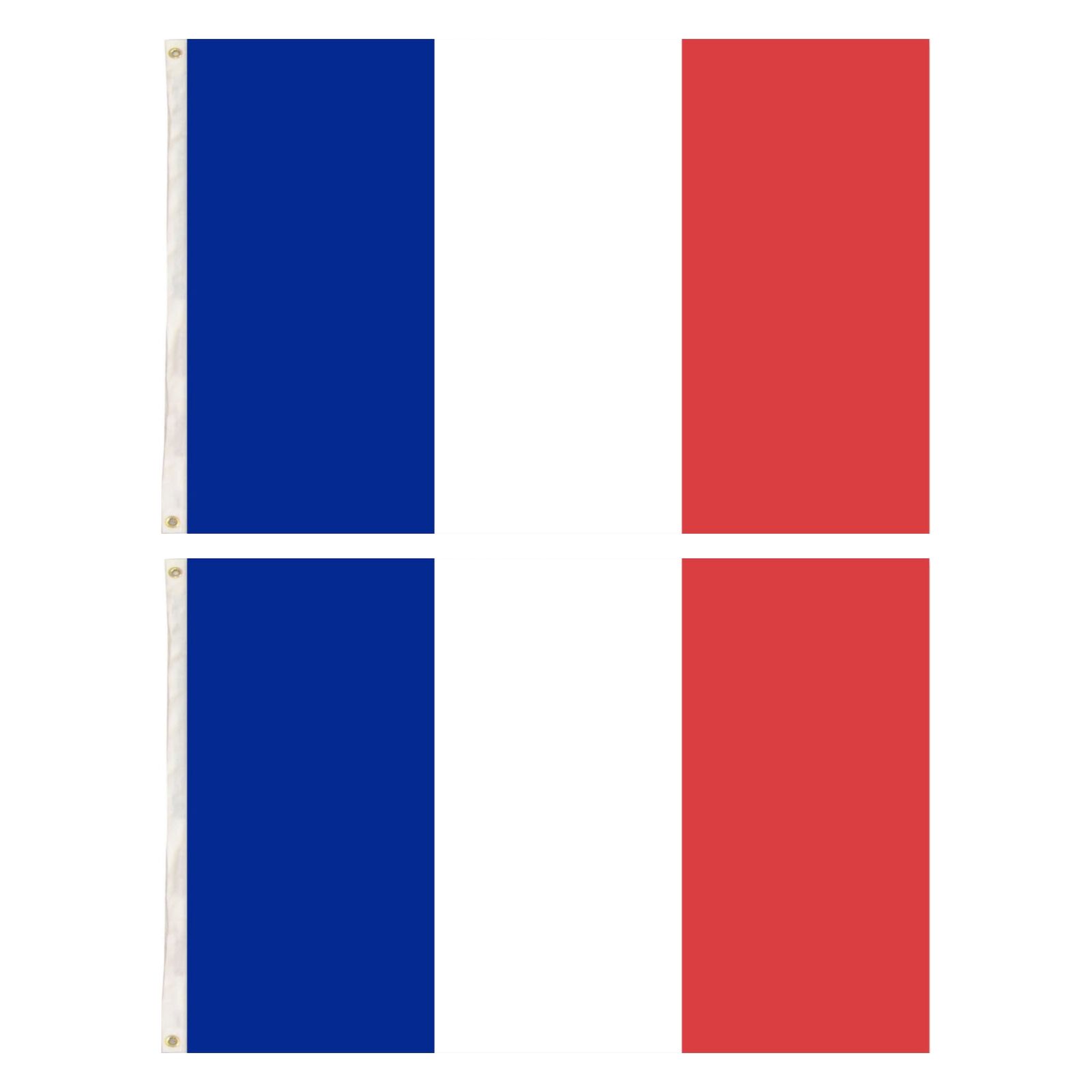 2x French Country Flag Heavy Duty with Brass Eyelets - 150cm x 90cm - SuperSaverAU - view 3