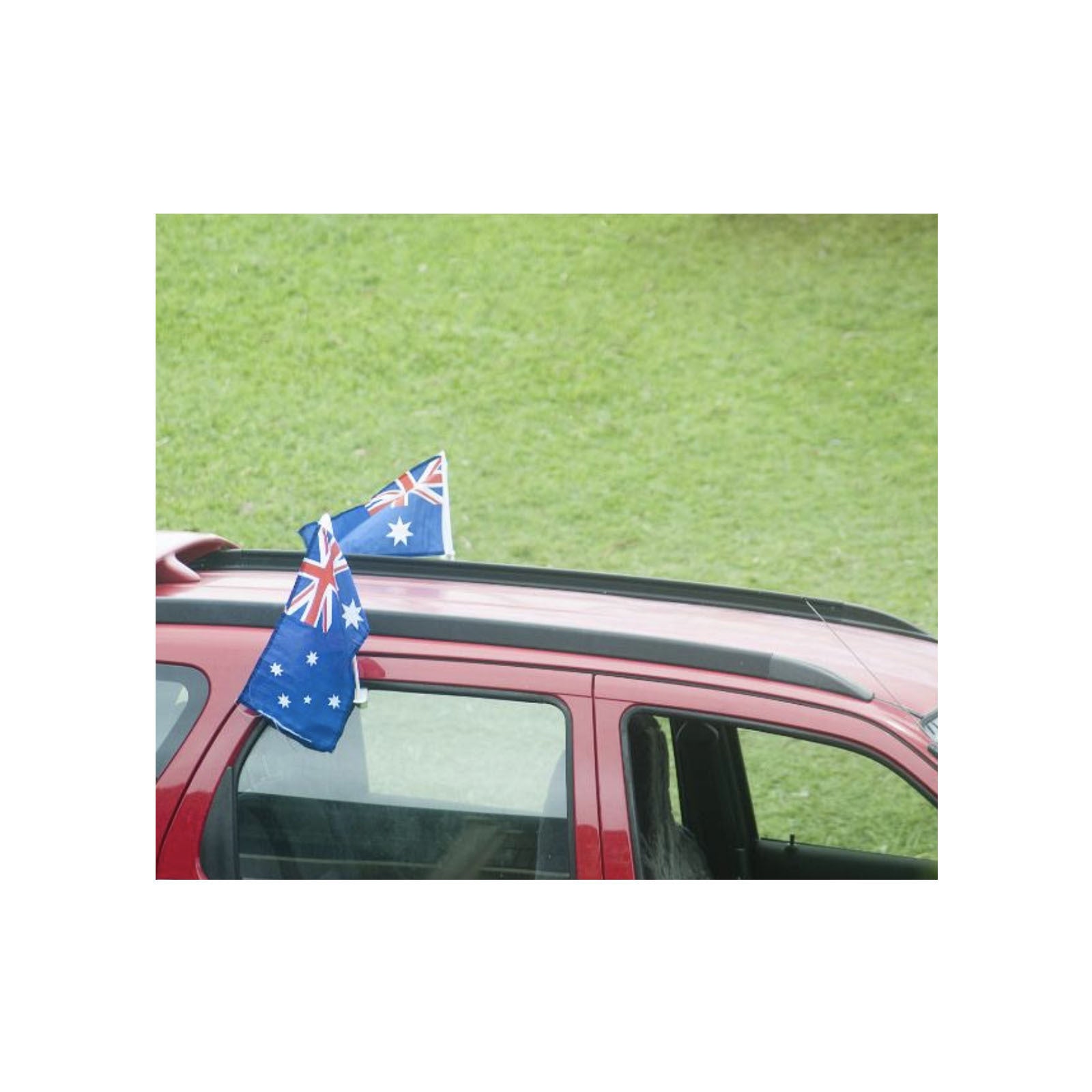 AUSTRALIA CAR FLAG with Window Clip, 30cm x 45cm, 2 Pack for Australia Day - SuperSaverAU - view 5
