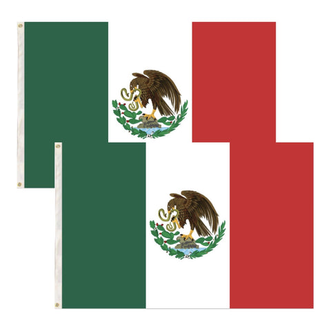 Premium Mexican Country Flags (2x) Heavy Duty Outdoor 150cm x 90cm - SuperSaverAU - view 1