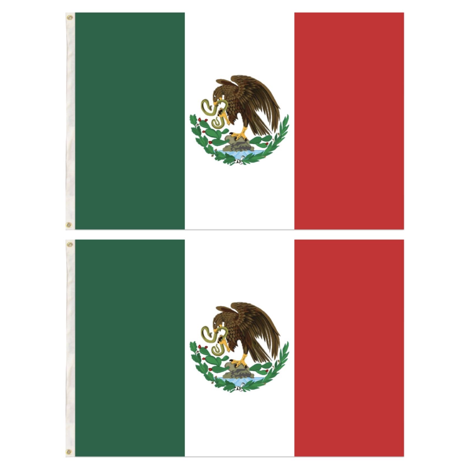 Premium Mexican Country Flags (2x) Heavy Duty Outdoor 150cm x 90cm - SuperSaverAU - view 3