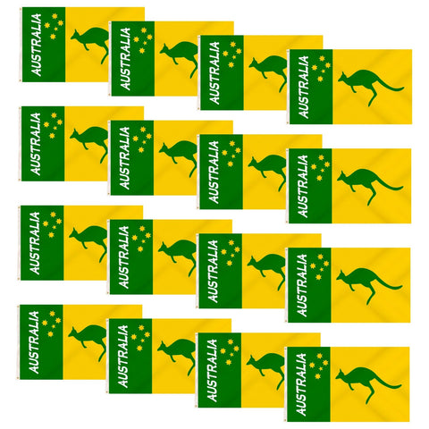 Australian Green and Yellow Flag – 90x150cm, 12x Durable Flags for Events - SuperSaverAU - view 1