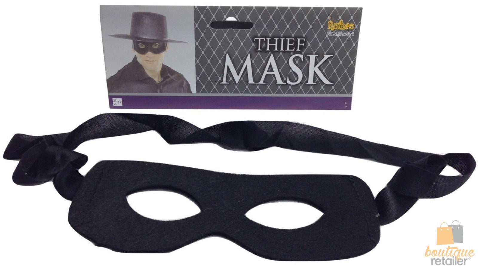 THIEF MASK Burglar Bandit Pirate Halloween Costume Fancy Dress Robber - SuperSaverAU - view 4
