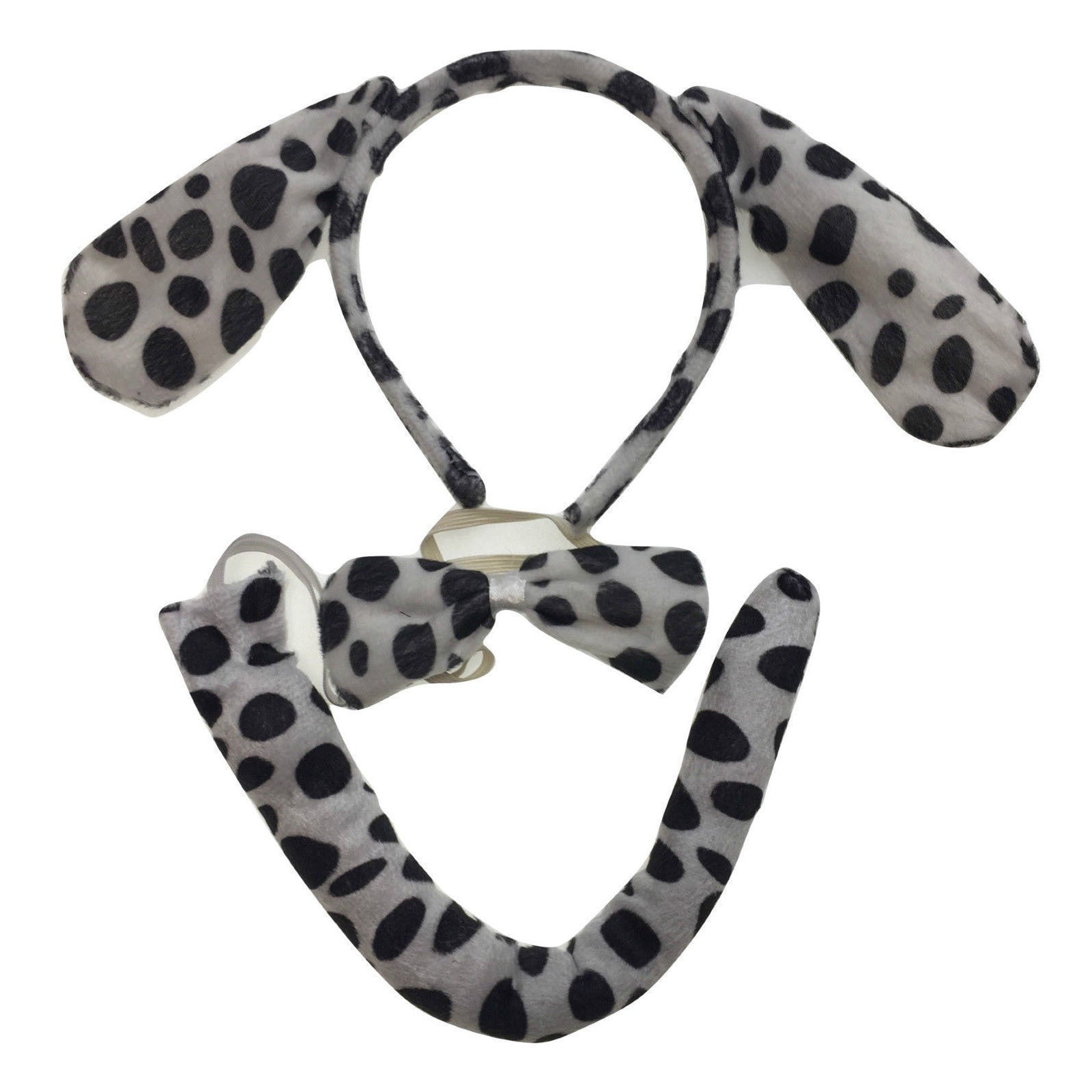 3pcs DOG EAR HEADBAND w Bow Tail Animal Costume Halloween Party Hair Dalmatian - SuperSaverAU - view 1