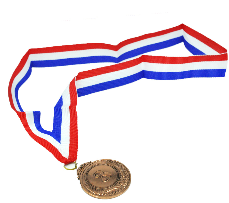 Premium 3rd Place Bronze Medal with Ribbon - 46cm