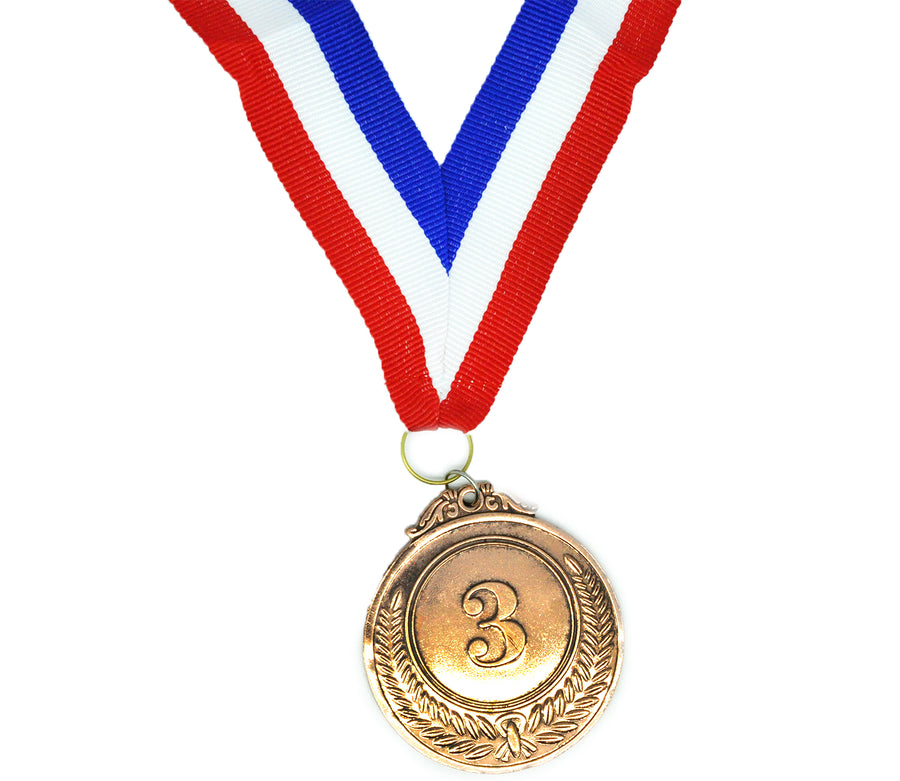 Premium 3rd Place Bronze Medal with Ribbon - 46cm