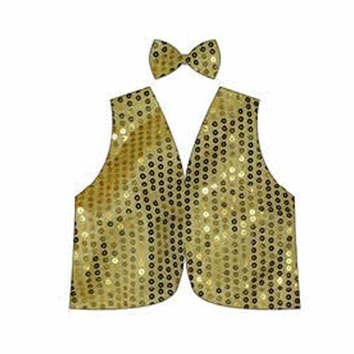Premium Kids Sequin Vest & Bow Tie Set - Gold/Yellow