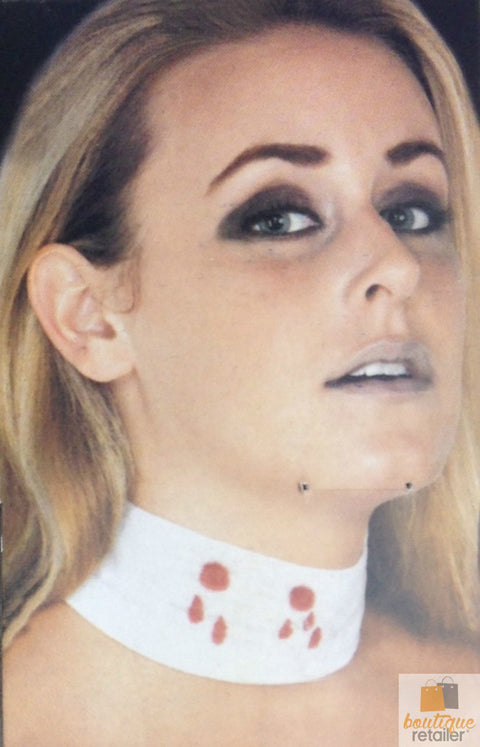 VAMPIRE BITE CHOKER for Halloween Costume Dress Up Horror Fake Blood Bandage - SuperSaverAU - view 1
