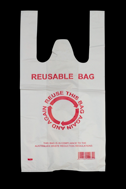 Premium Reusable Plastic Singlet Shopping Bags - 900 Pack, 22 x 42cm