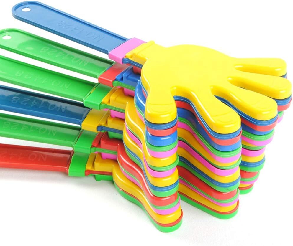10 x Hand Clappers Plastic Kids Toy Noisemaker 29cm x 13cm - Party Favours - SuperSaverAU - view 5