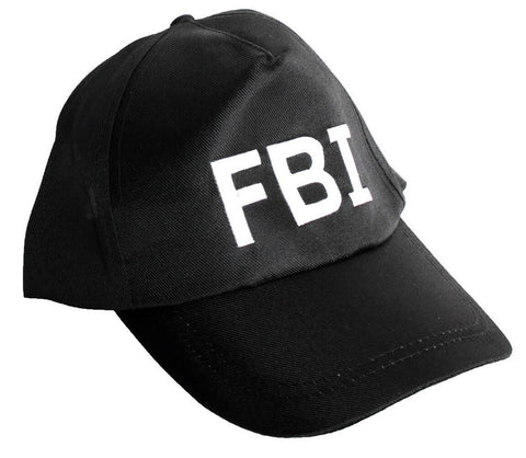 Premium FBI Costume Cap - Black Adjustable Hat