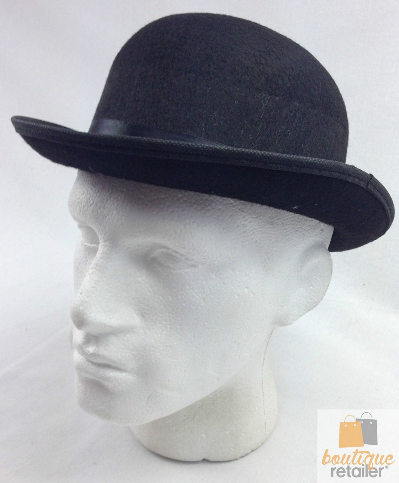 BOWLER HAT Party Vintage Costume Derby Felt Dance Halloween in Black - SuperSaverAU - view 4