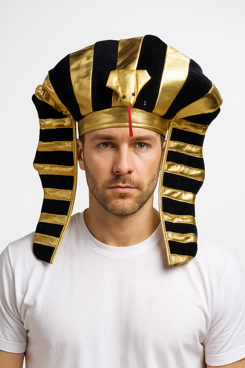 Premium Egyptian Pharaoh Costume Hat - One Size