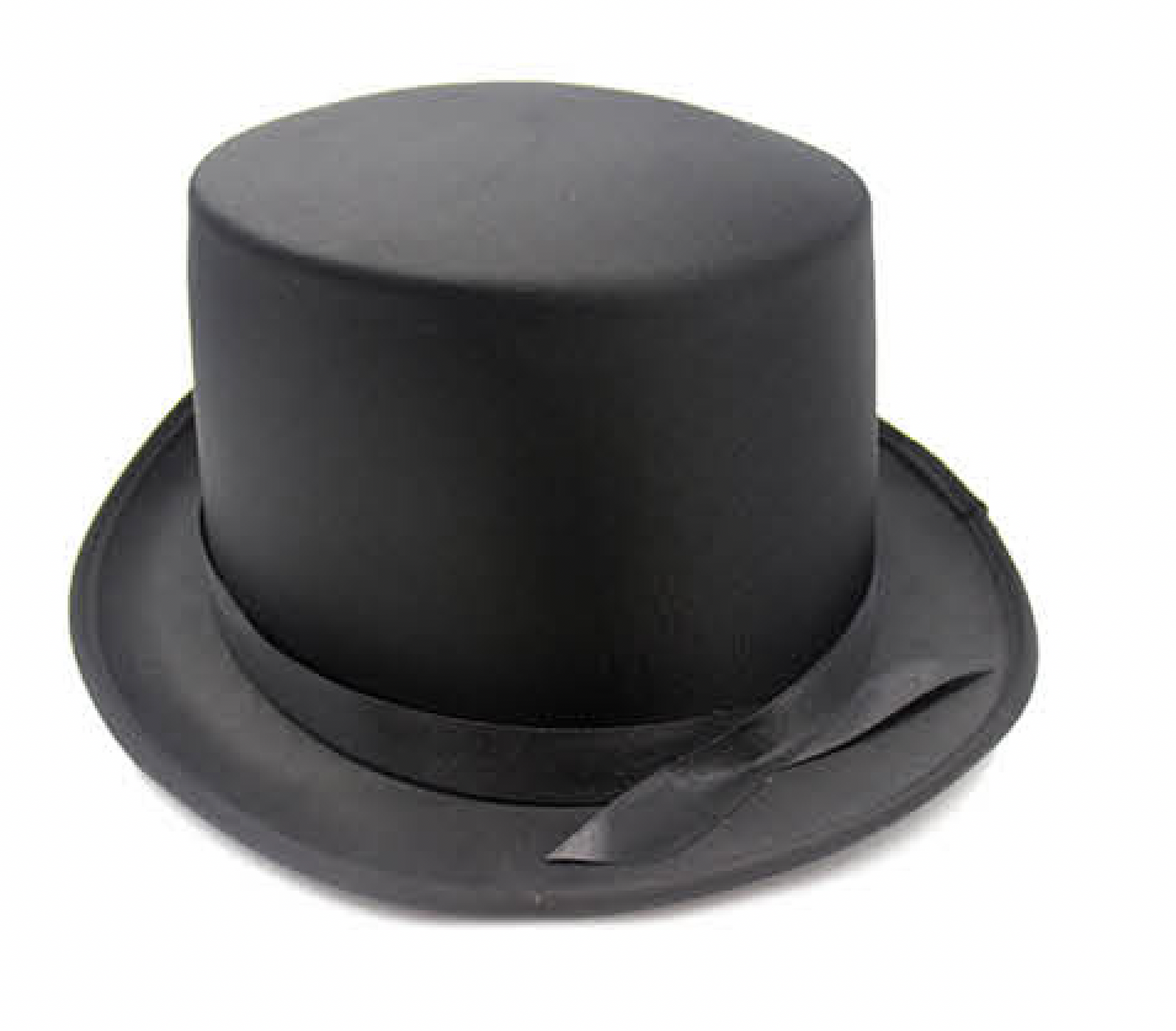 SATIN TOP HAT Costume Party Cap Fancy Dress Trilby Fedora One Size - Black - SuperSaverAU - view 1