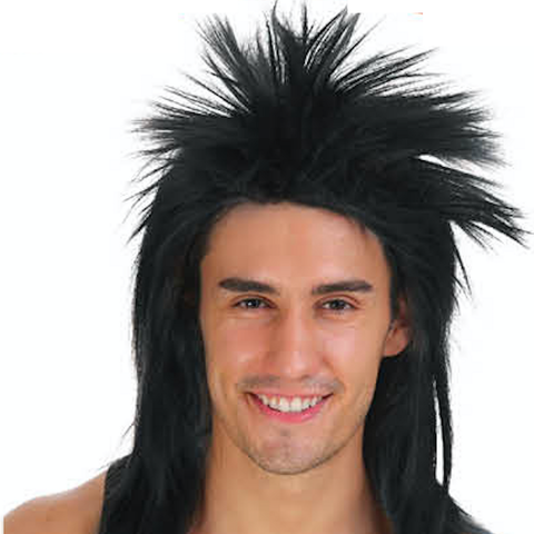 SPIKY PUNK Mullet Wig Costume Party Fancy Rock Hair Disco Dress 70s 80s - SuperSaverAU - view 2