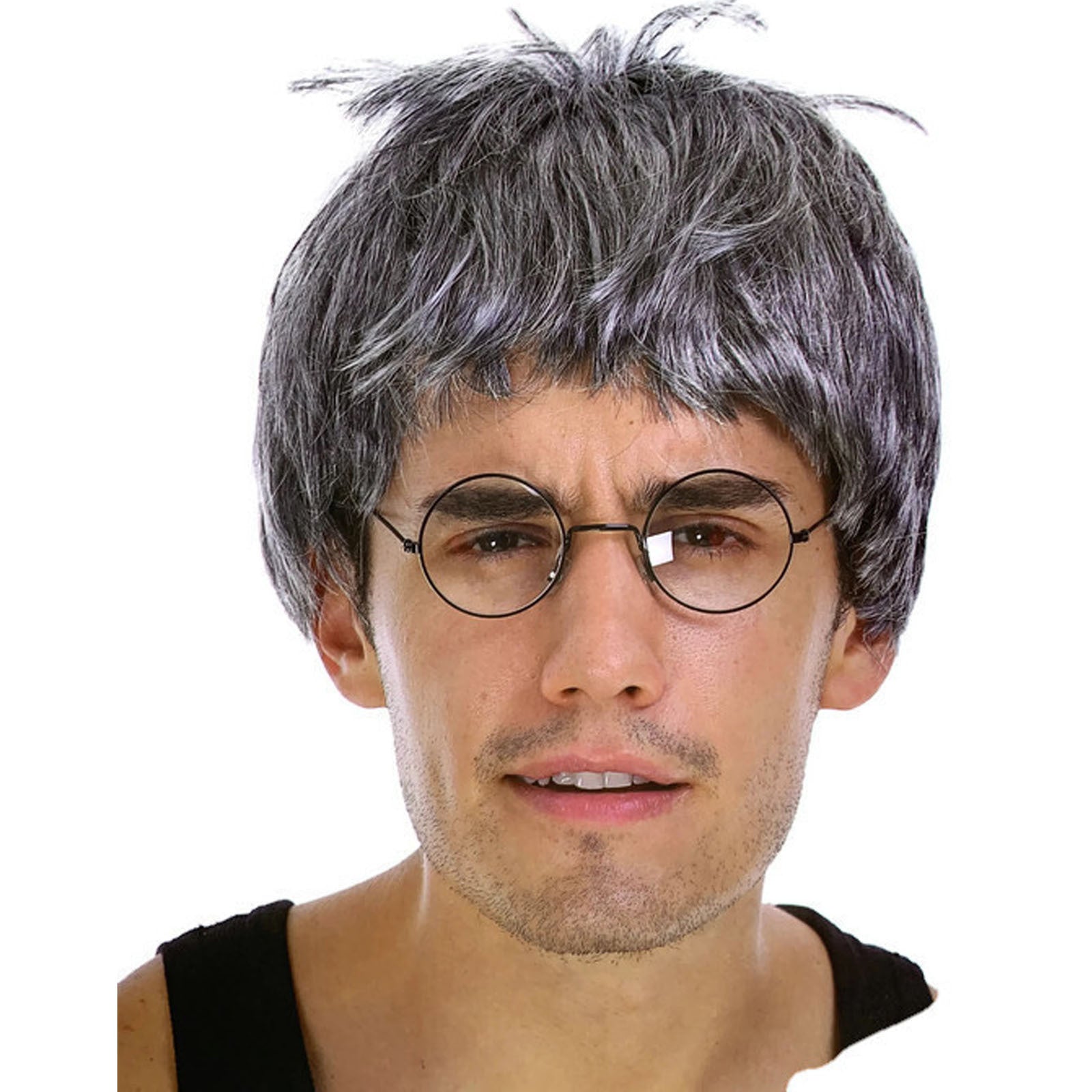 Grandpa Wig Grey Old Man Costume Party Halloween Book Week Professor - SuperSaverAU - view 1