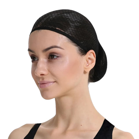 Premium Black Open-Top Mesh Wig Cap - Breathable Stretch Fit