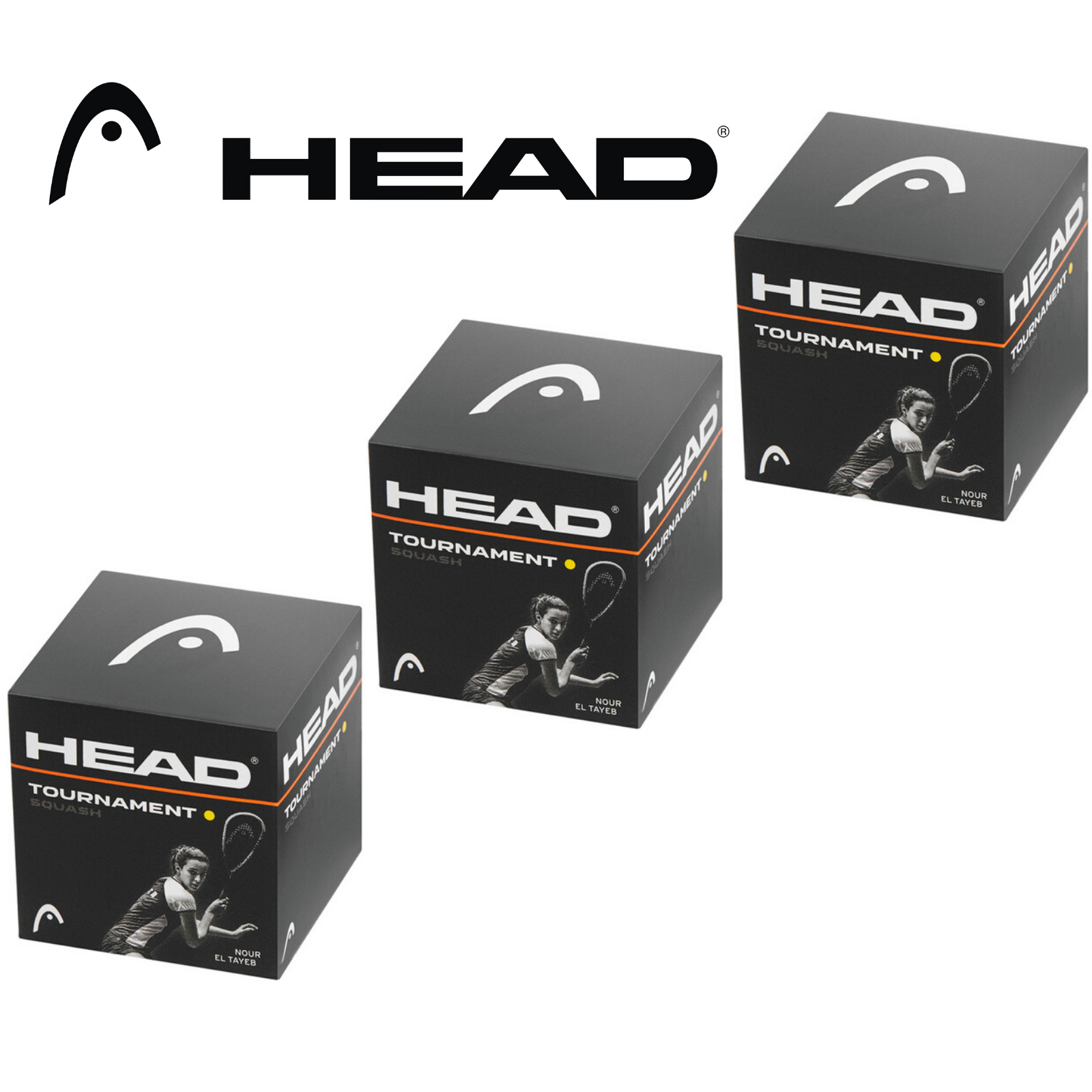 HEAD Tournament Squash Balls with Advanced Rubber Compound - 3 Balls