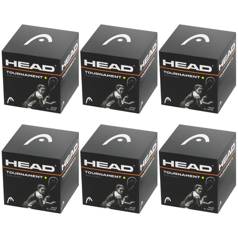 HEAD Tournament Squash Balls with Advanced Rubber Compound - 6 Balls