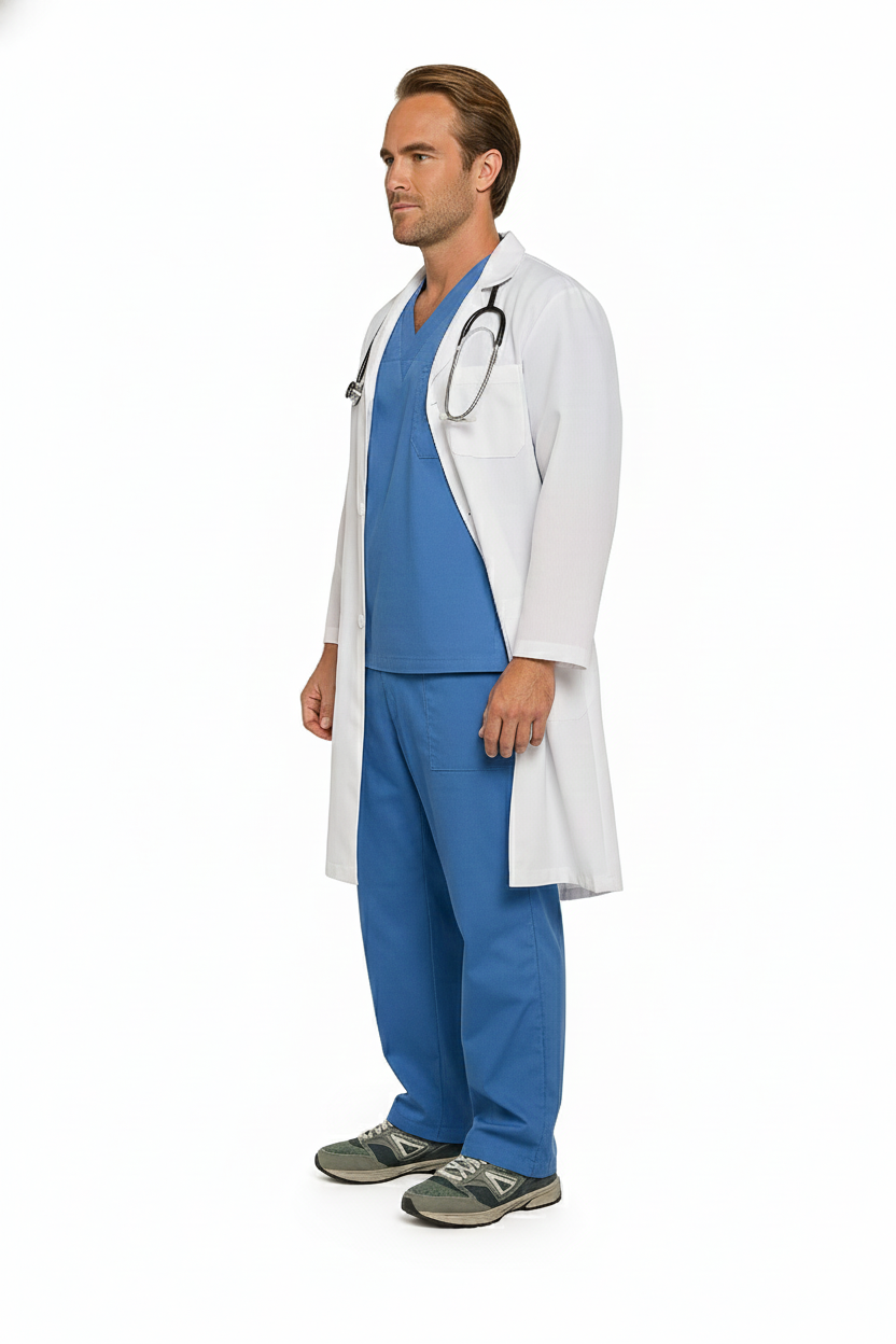Plus Size Mens Doctor Costume King Big & Tall Party Hospital Fancy Dress - SuperSaverAU - view 3