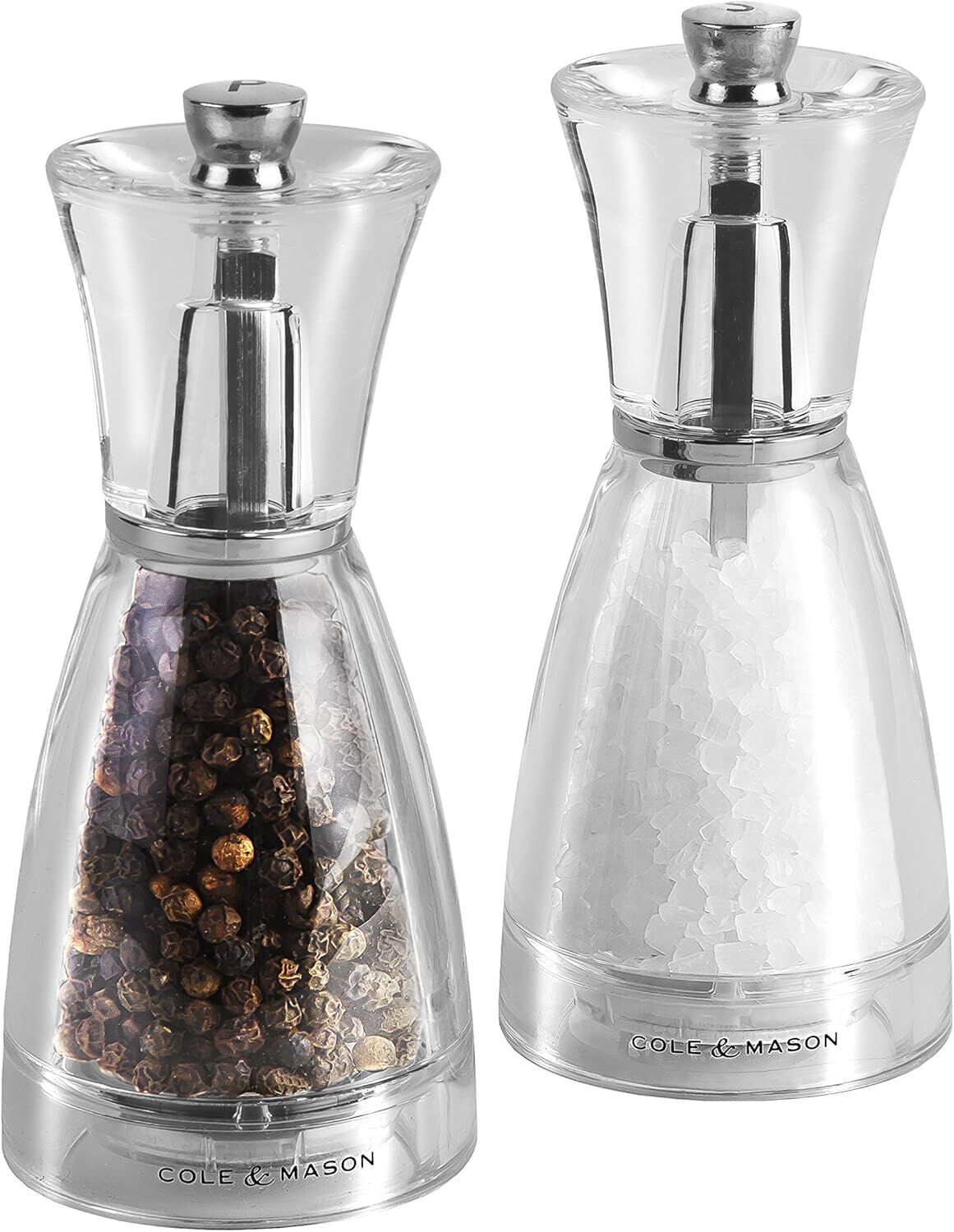 Cole & Mason Pina Salt and Pepper Mill Gift Set with Acrylic Design