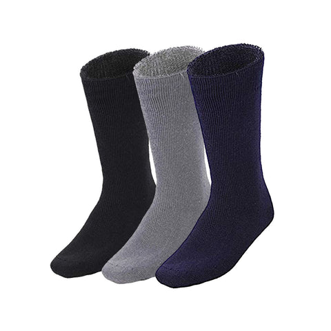 Premium 3 Pair Men's Assorted Bamboo Heavy Duty Cushion Work Socks 6-11
