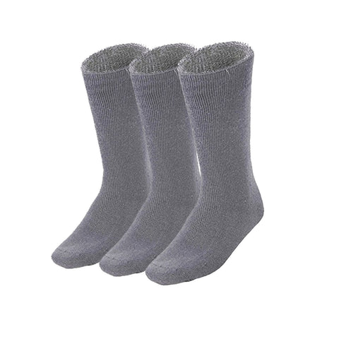 Premium 3 Pair Men's Charcoal Grey Bamboo Rich Heavy Duty Work Socks 6-11