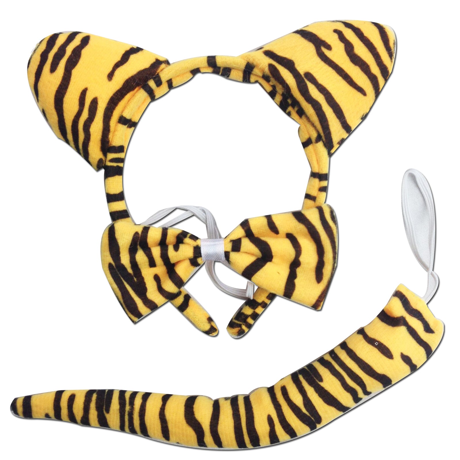 3pcs Set Animal Costume Dress Up Party Bow Tie Tail Ears Book Week - Tiger - SuperSaverAU - view 1