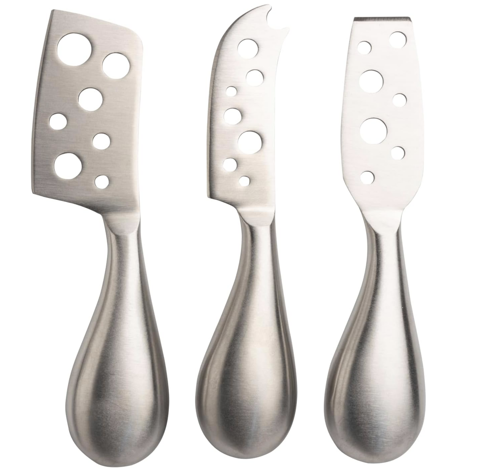 Premium Euroline Stainless Steel Cheese Knife Set - Silver, 3 Piece