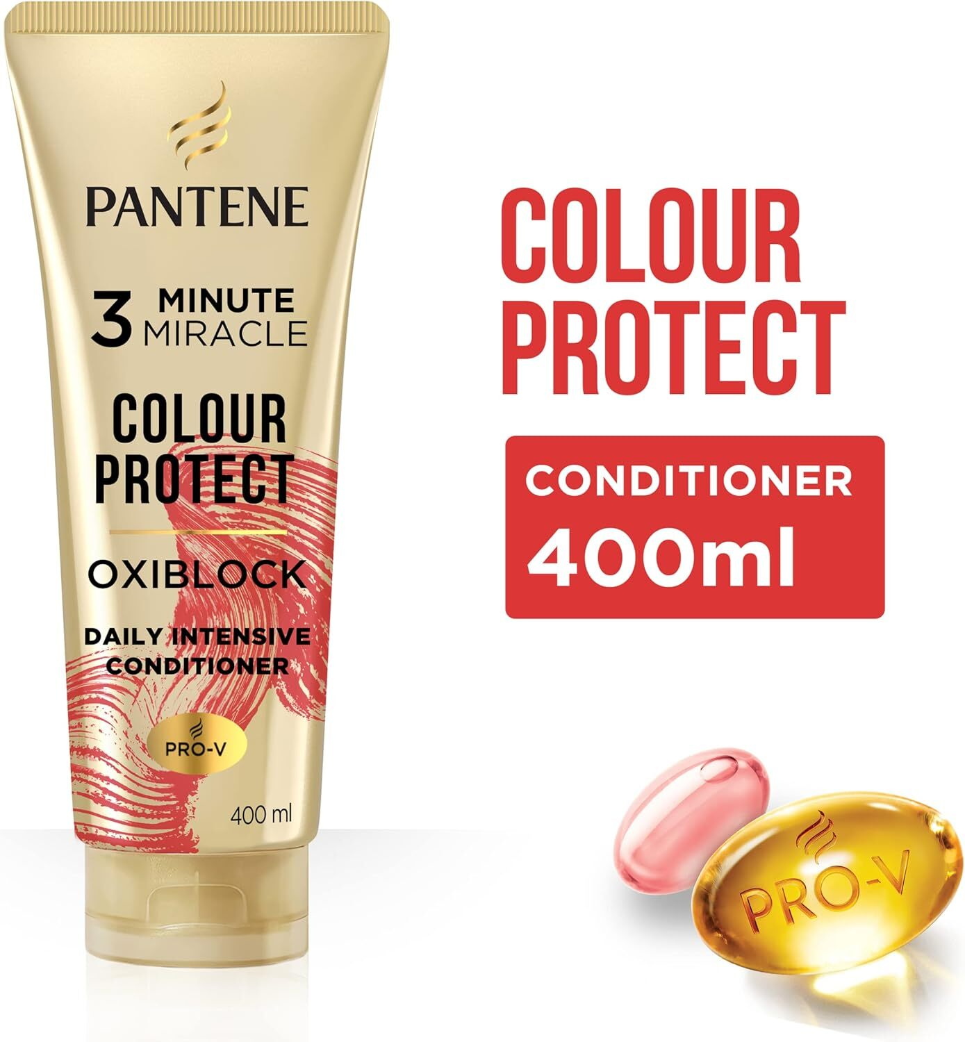 Pantene 3 Minute Miracle Colour Protect Conditioner 400ml 6 Pack with Oxiblock