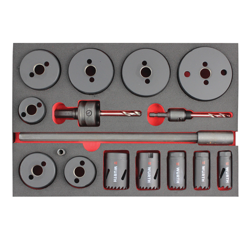 16pcs Wurth Cylinder Hole Saw Kit HSCO8 SYSKO 19–76 MM - SuperSaverAU - view 3