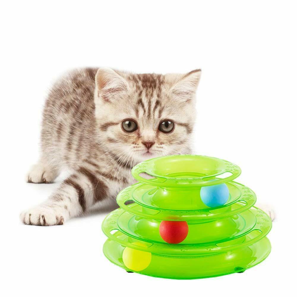 Premium Interactive Cat Track Ball Tower Toy with Multi-Level Tracks