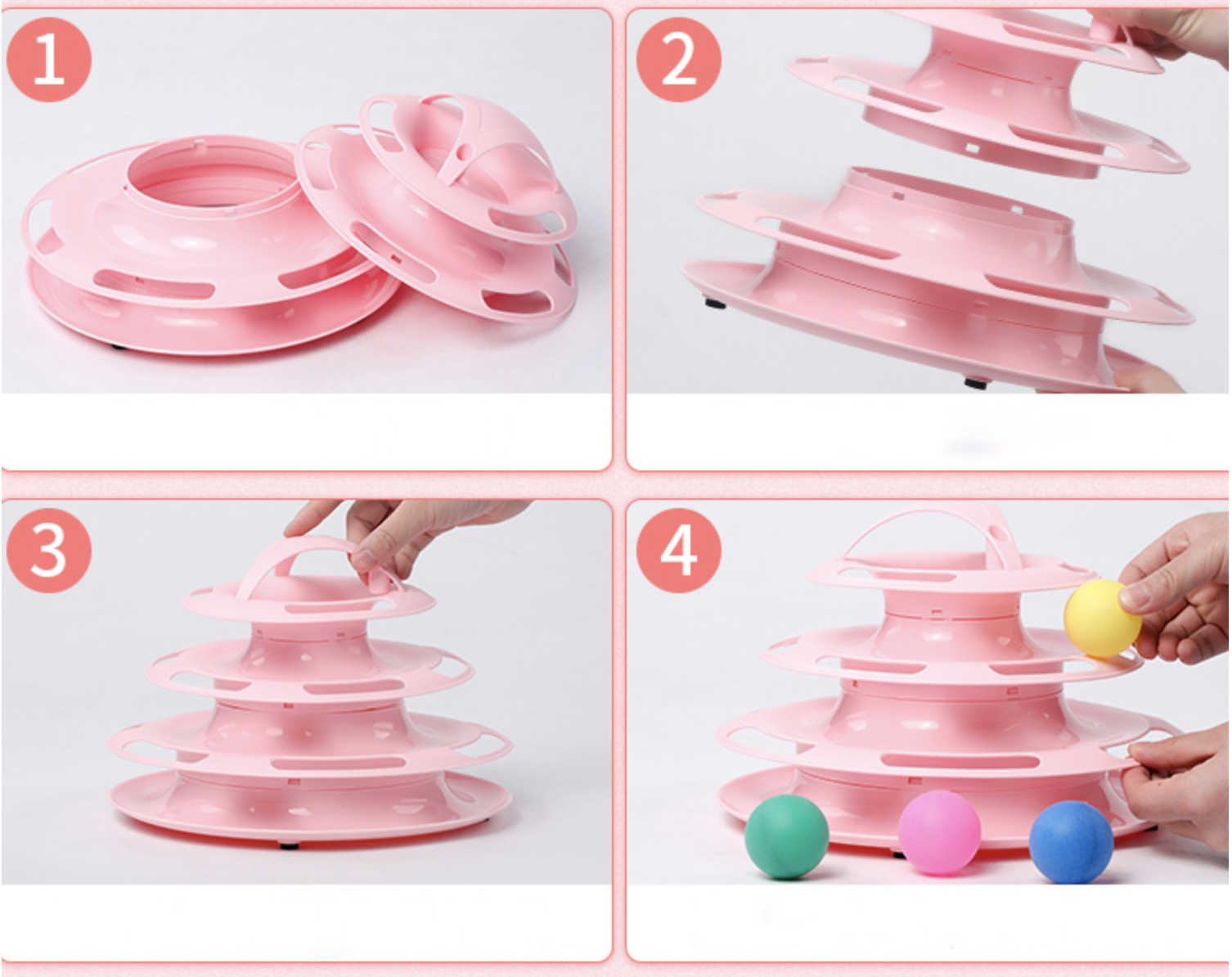 Premium Interactive Cat Track Ball Tower Toy with Multi-Level Tracks