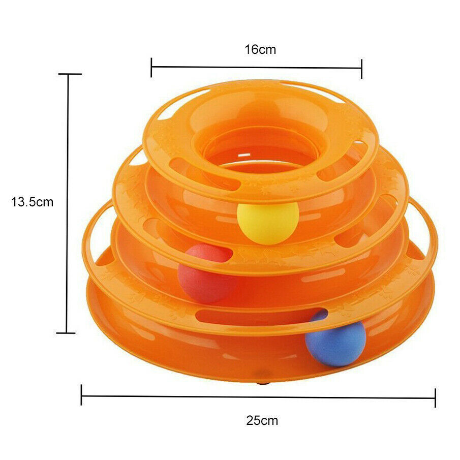 Premium Interactive Cat Track Ball Tower Toy with Multi-Level Tracks