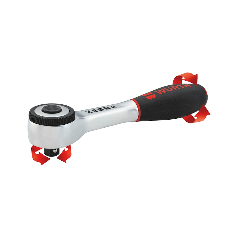Wurth 3/8 Inch Reversible Ratchet Wrench – 360° Twist Handle 175mm