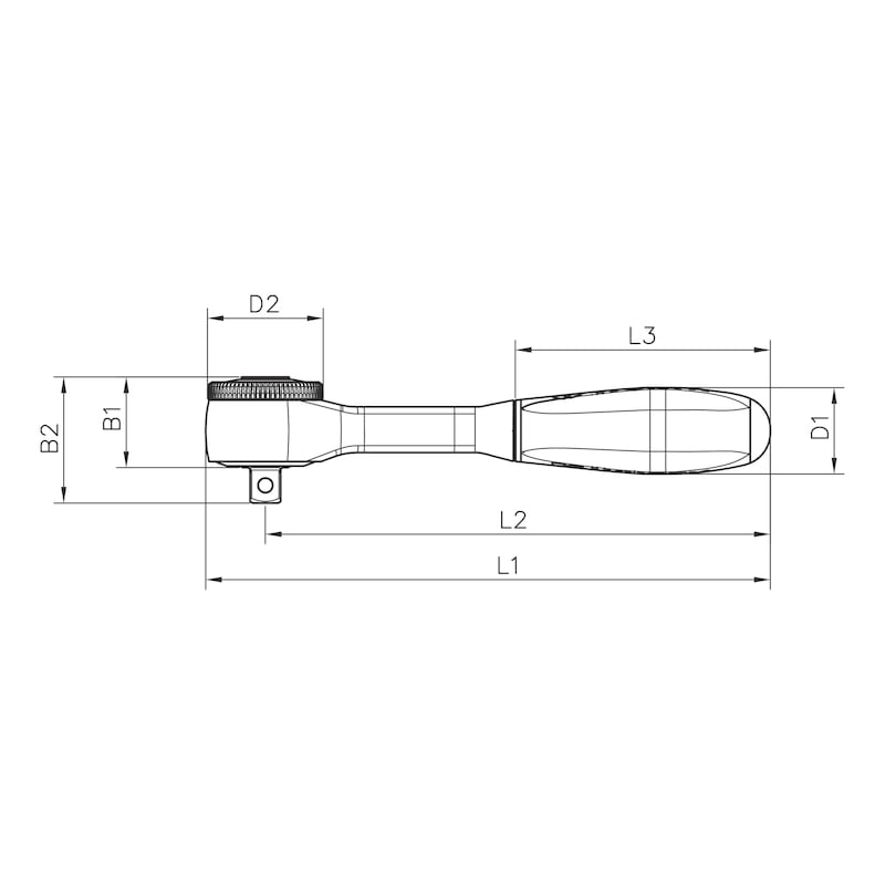 Wurth 3/8 Inch Reversible Ratchet Wrench – 360° Twist Handle 175mm