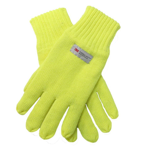 Dents 3M Thinsulate Thermal Knit Gloves - Fluro Yellow