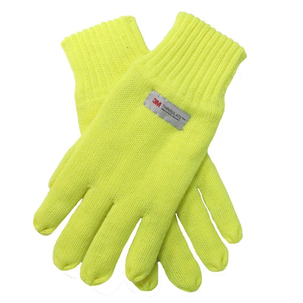Dents 3M Thinsulate Thermal Knit Gloves - Fluro Yellow