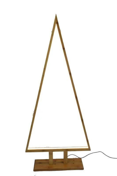 Premium Bamboo Christmas Tree LED Floor Lamp - Natural, 145cm