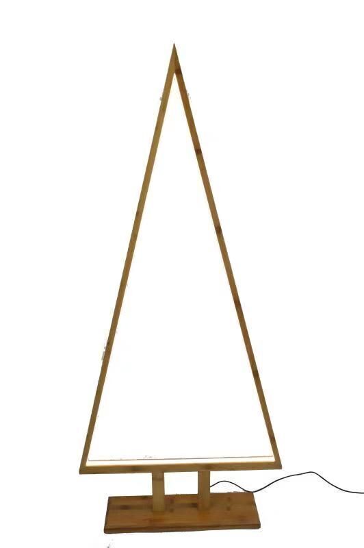 Premium Bamboo Christmas Tree LED Floor Lamp - Natural, 145cm