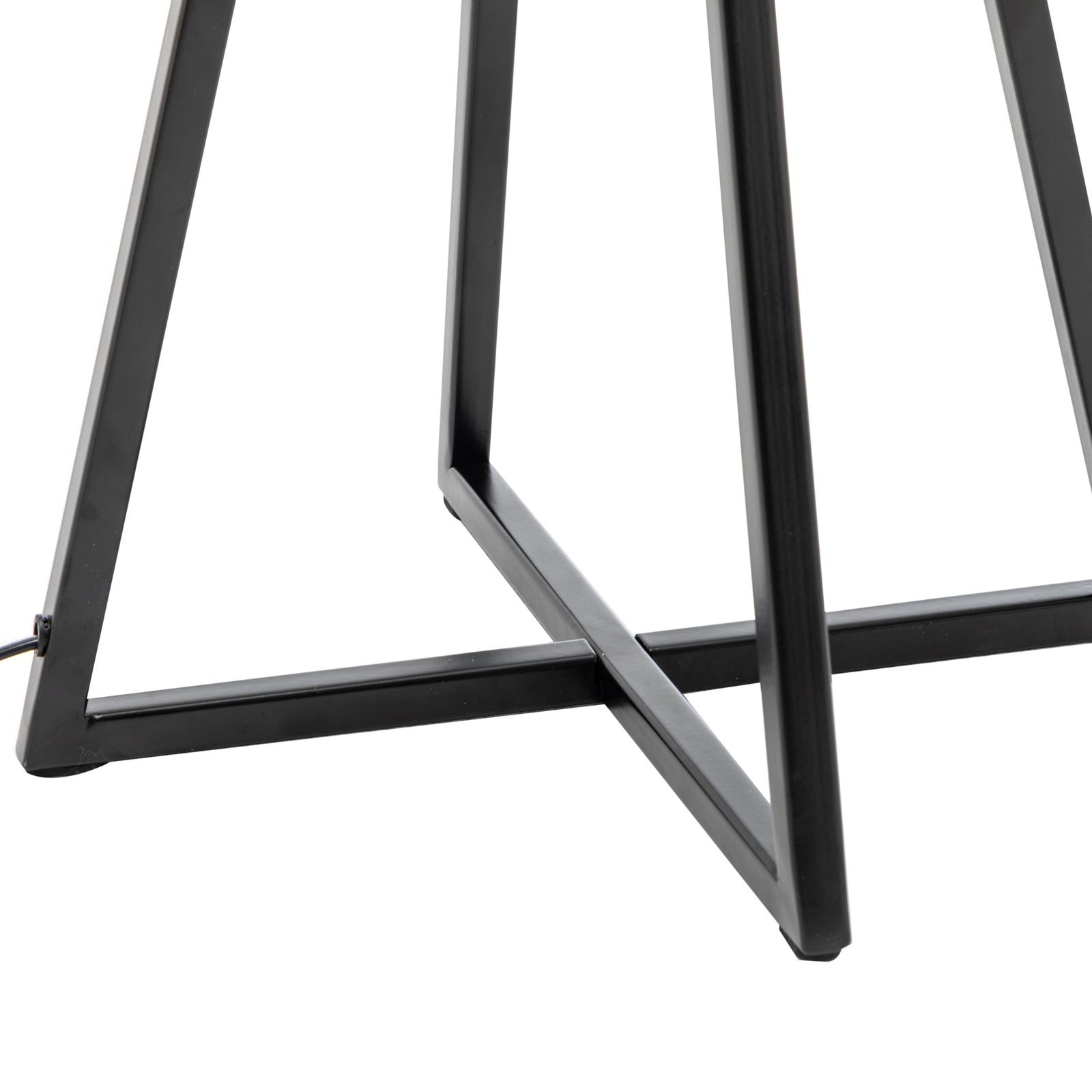 Premium Dimmable Floor Lamp & Table Lamp Set with Linen Shades - Matte Black